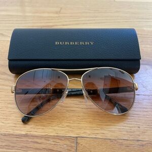 BURBERRY Women's 0be3080 Gold Aviator Sunglasses